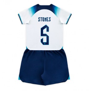 England John Stones #5 kläder Barn VM 2022 Hemmatröja Kortärmad (+ korta byxor)